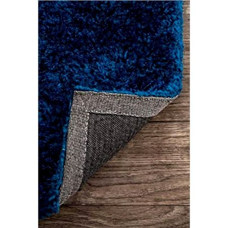 Modern Navy Blue Shaggy Rug